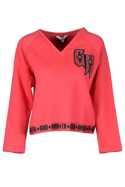 Tommy Hilfiger X Gigi Hadid Logo Sweater In Red | ModeSens