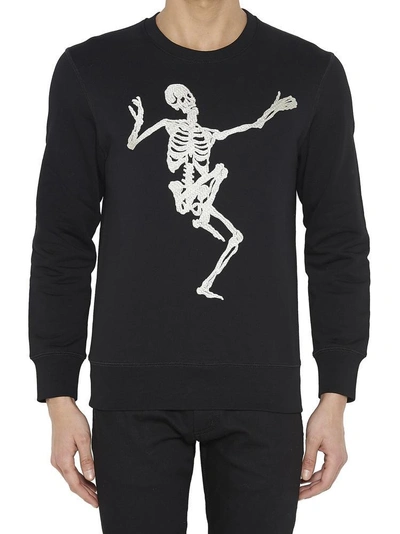 Shop Alexander Mcqueen Dancing Skeleton Sweater In Black