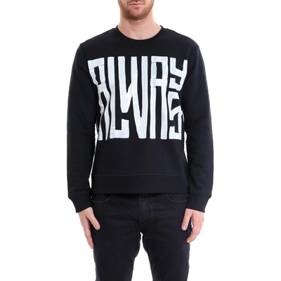 Shop Valentino Always Print Sweater In Black
