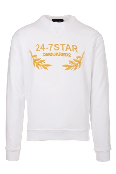 Dsquared2 24-7 Star Embroidered Sweatshirt - White | ModeSens