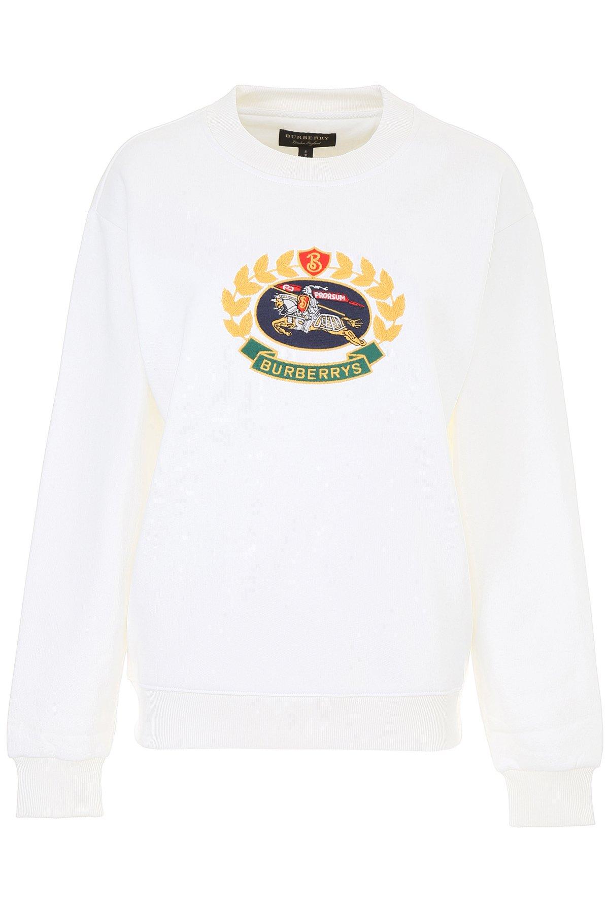 Burberry Embroidered Logo Sweater In 