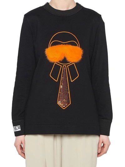 Shop Fendi Karlito Sweater In Orange
