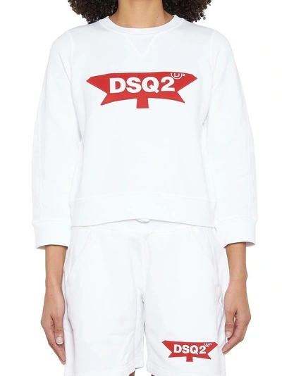 Shop Dsquared2 Dsq2 Sweatshirt In White