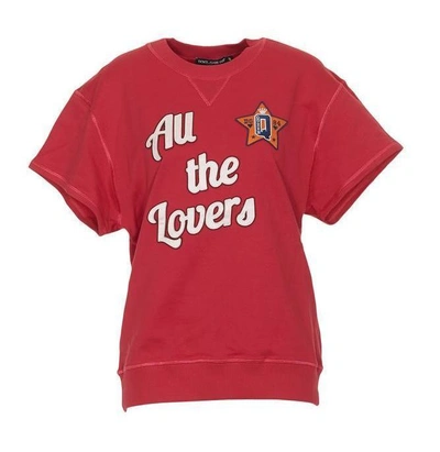 Shop Dolce & Gabbana All The Lovers Sweatshirt In Red