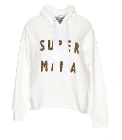 Shop Forte Dei Marmi Couture Super Mama Hoodie In White