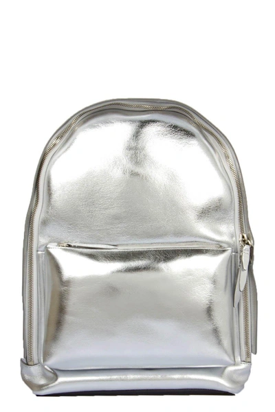 Shop 3.1 Phillip Lim / フィリップ リム 3.1 Phillip Lim Metallic Leather Backpack In Silver