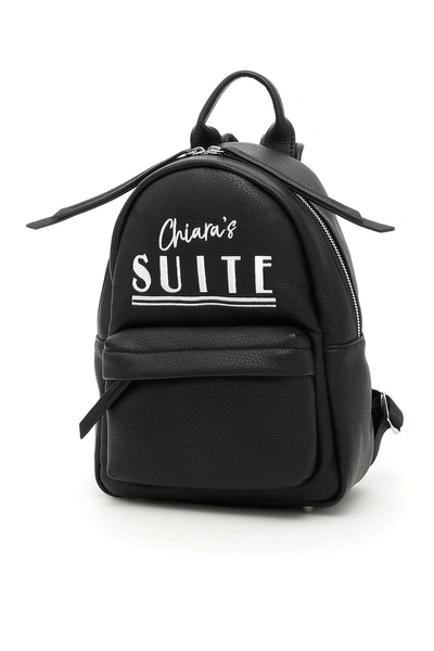 Shop Chiara Ferragni Mini Leather Backpack In Black