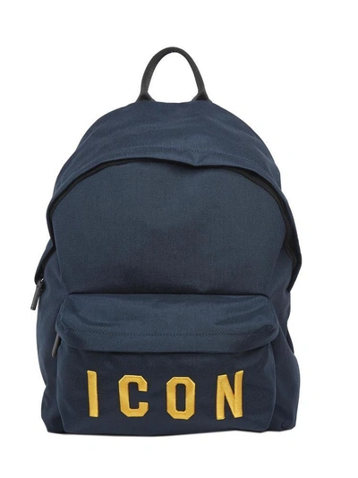 Shop Dsquared2 Icon Backpack In Navy