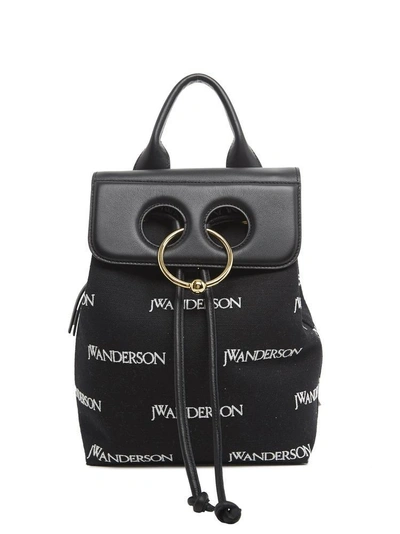 Shop Jw Anderson Mini Pierce Logo Backpack In Black