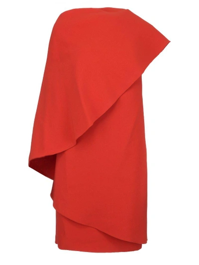 Shop Givenchy Overlayer Shift Dress In Red