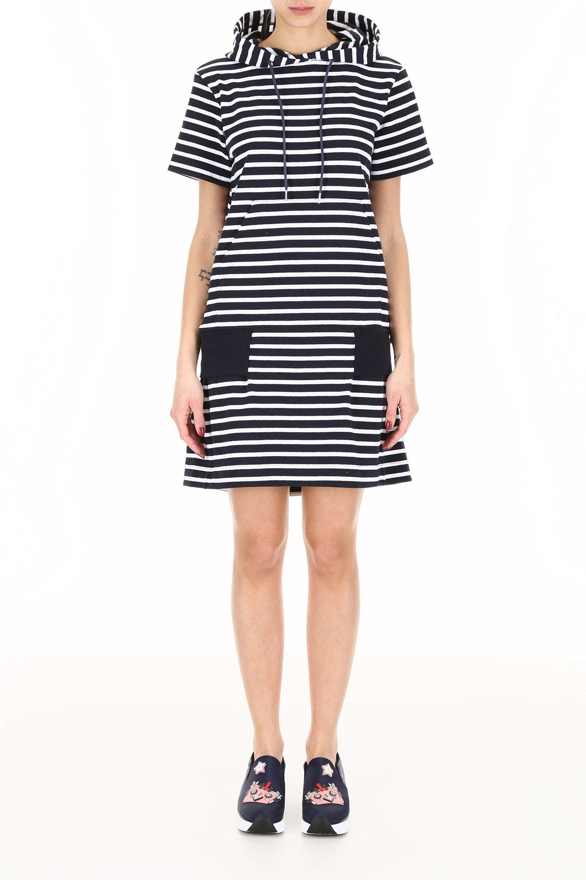 striped hoodie dress