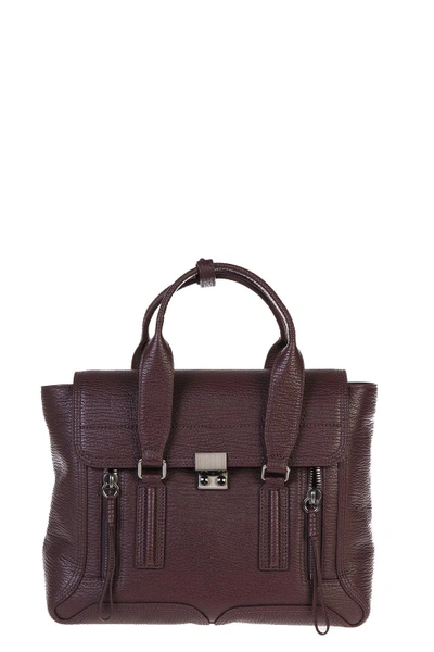 Shop 3.1 Phillip Lim / フィリップ リム 3.1 Phillip Lim Medium Pashli Leather Tote Bag In Purple