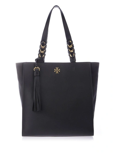 Shop Tory Burch Brooke Shopping Tote In Black