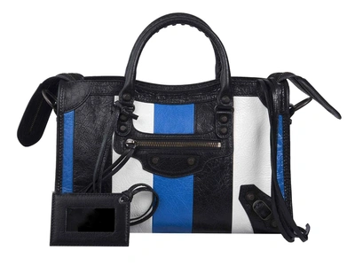 Balenciaga Classic City S Striped Tote Bag In Blue | ModeSens