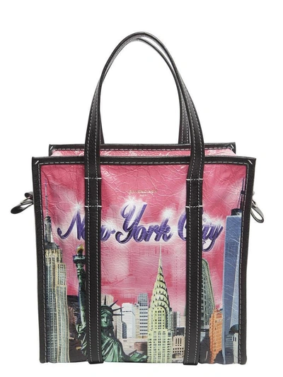 Shop Balenciaga Bazar New York Shopping Tote In Multi