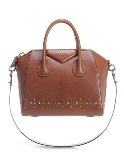 Shop Givenchy Small Antigona Tote Bag In Brown