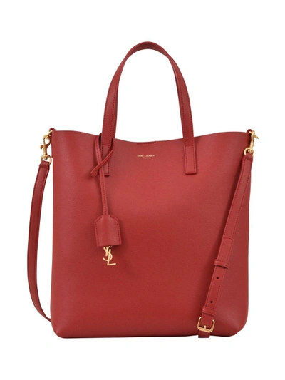Shop Saint Laurent Shopping Tote Bag In Red