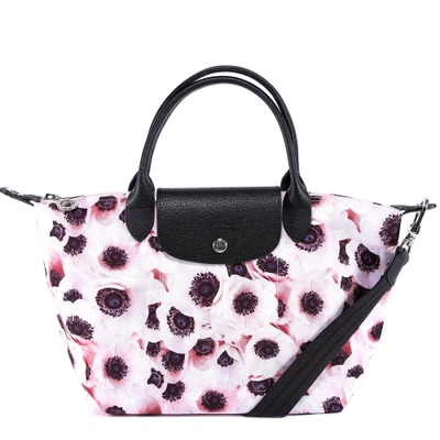 Shop Longchamp Poppy Print Small Le Pliage Handbag In Pink