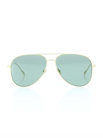 Shop Saint Laurent Classic 11 Aviator Sunglasses In Gold