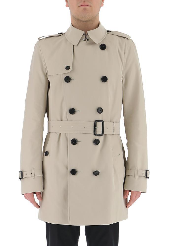 Burberry Trench Coat In Cream | ModeSens