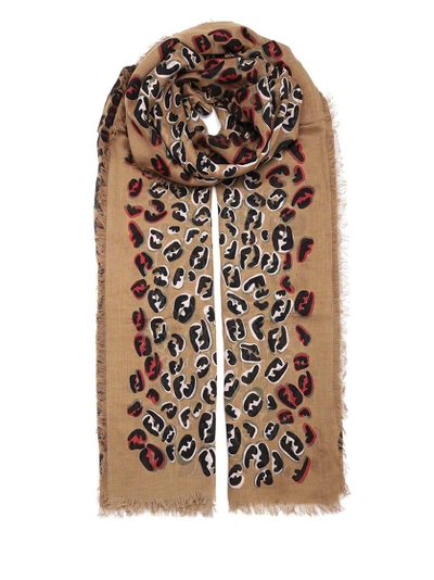 Fendi leopard print scarf on sale