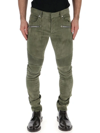 Biker Jeans In Green | ModeSens