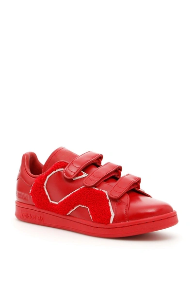 Shop Adidas Originals Adidas By Raf Simons Comfort Badge Sneakers In Red