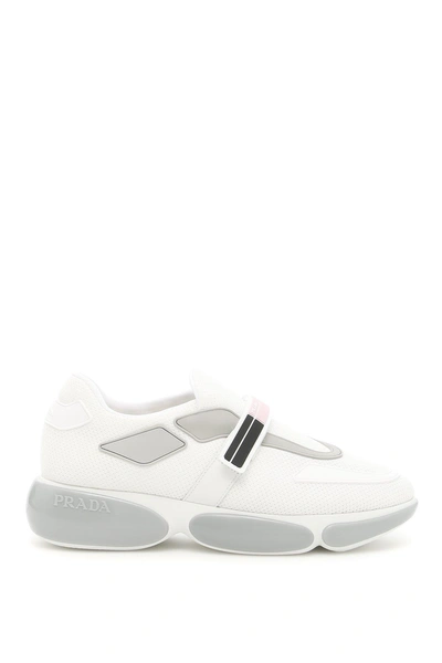 Shop Prada Sports Sneakers In White