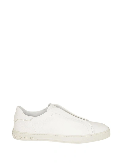 Shop Tod's Leather Slip In White
