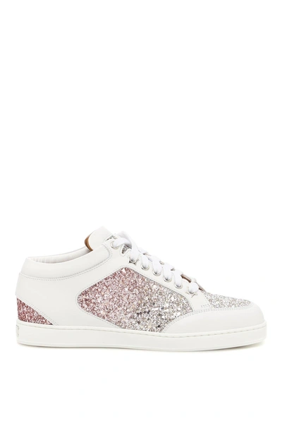 Shop Jimmy Choo Panelled Glitter Sneakers In Multi