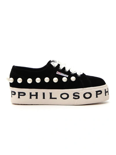 Shop Philosophy Di Lorenzo Serafini X Superga Pearl Philosophy Sneakers In Black