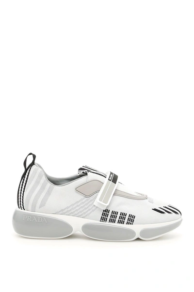 Shop Prada Cloudbust Sneakers In White