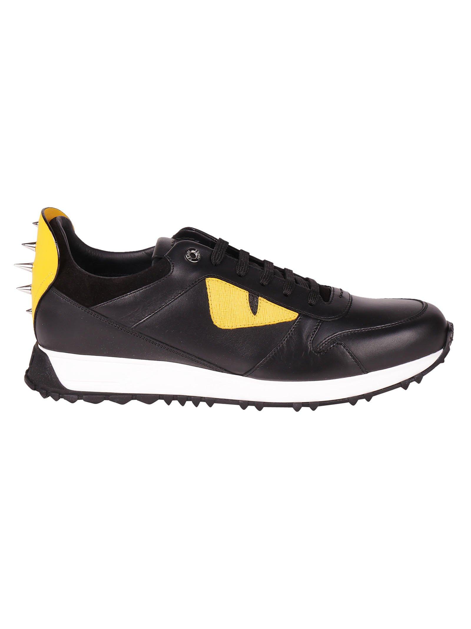 fendi black and yellow shoes