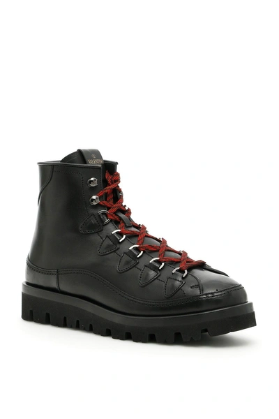 Shop Valentino Garavani Mountain Boots In Black