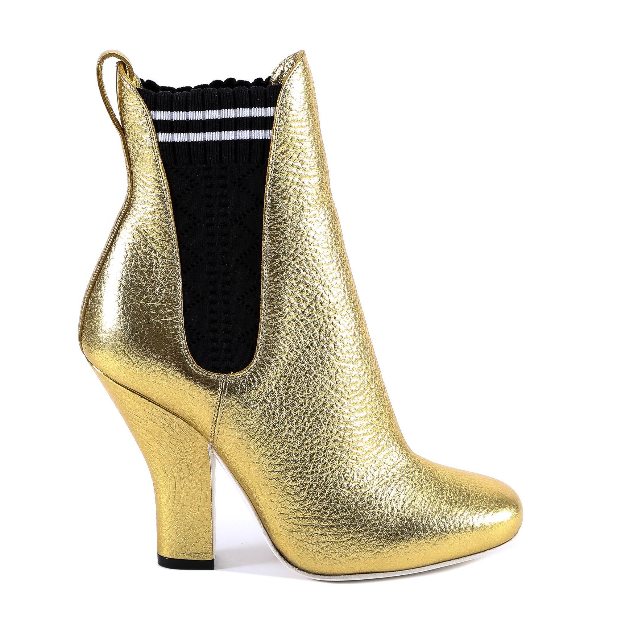 fendi gold boots