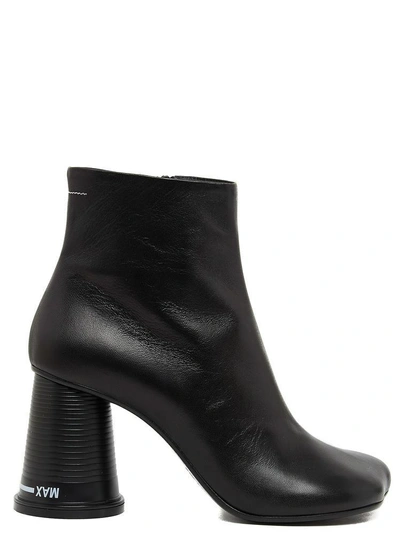Shop Mm6 Maison Margiela Cup Heel Ankle Boots In Black