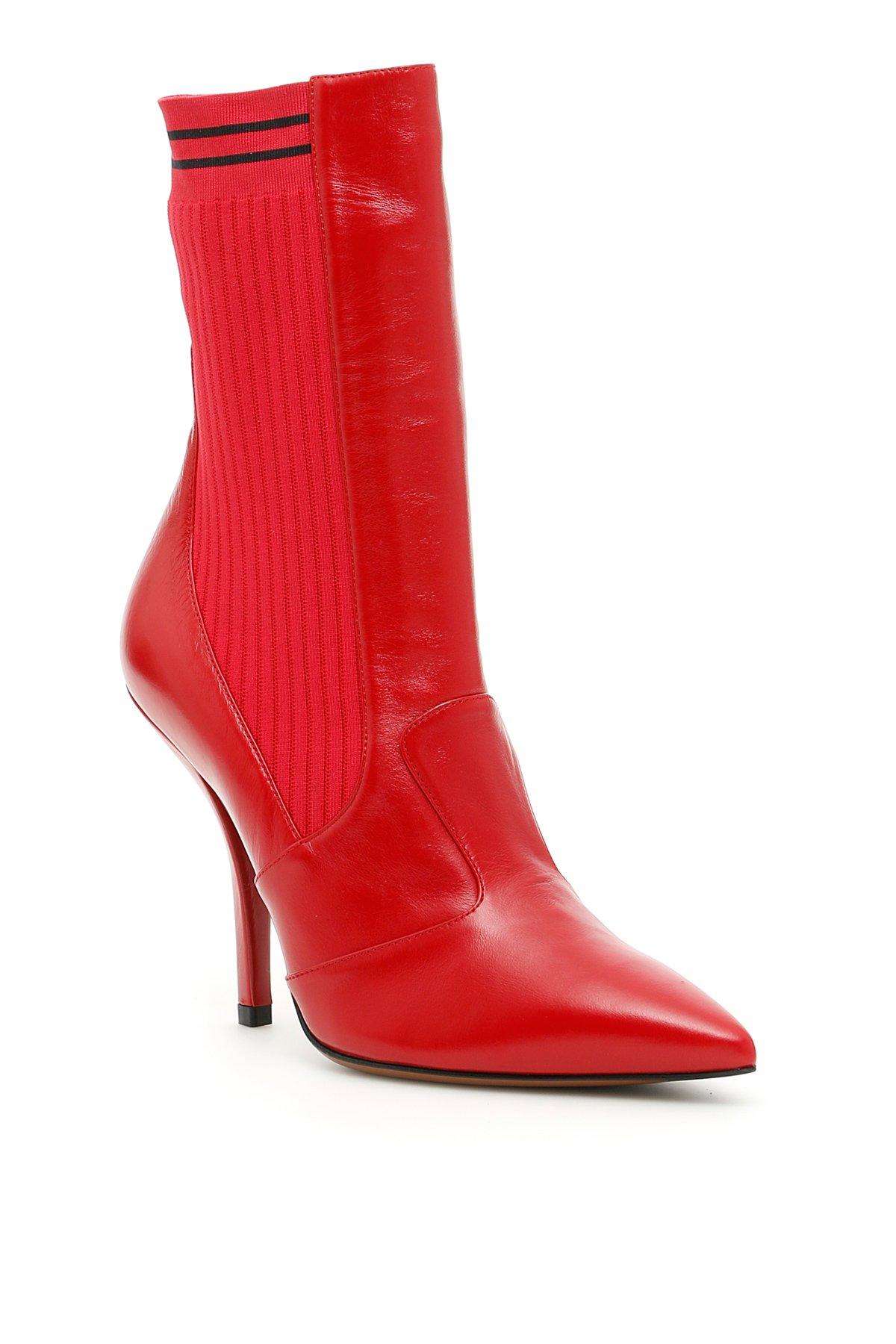 fendi red sock boots