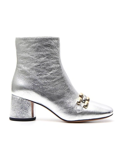 Shop Marc Jacobs Remi Ankle Boots In Silver