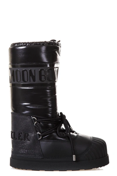 Shop Moncler Venus Snow Boots In Black