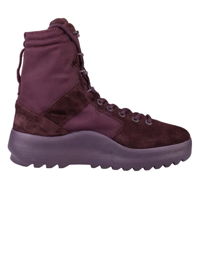 Shop Yeezy Season 6 Combat Boots In Purple