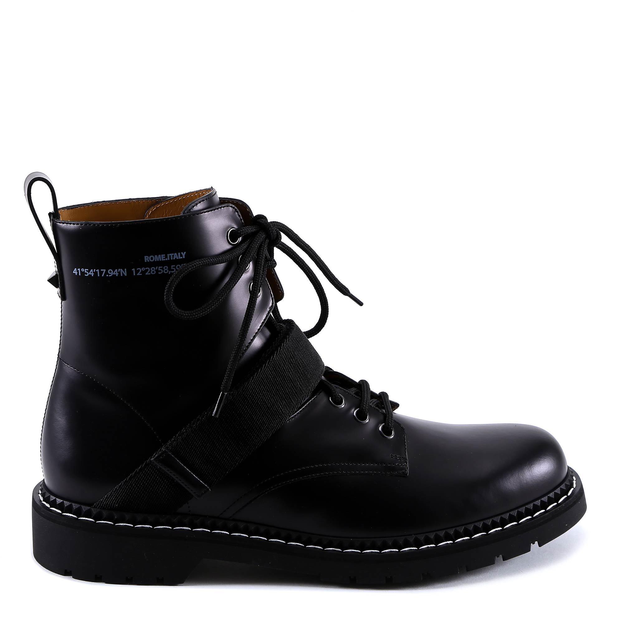 valentino garavani always military boots