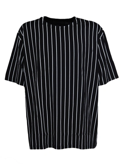 Shop Haider Ackermann Striped Over Sized T In Black
