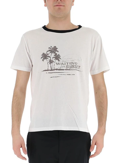 Shop Saint Laurent Waiting For Sunset T In White
