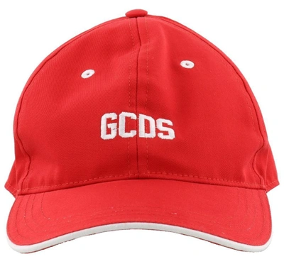 Shop Gcds Embroidered Logo Baseball Cap In Red