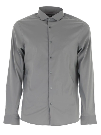 Shop Michael Kors Collection Cotton Blend Shirt In Grey