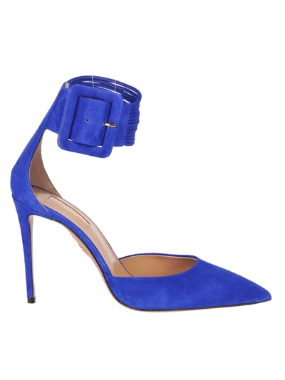 Shop Aquazzura Casablanca 105 Pumps In Blue