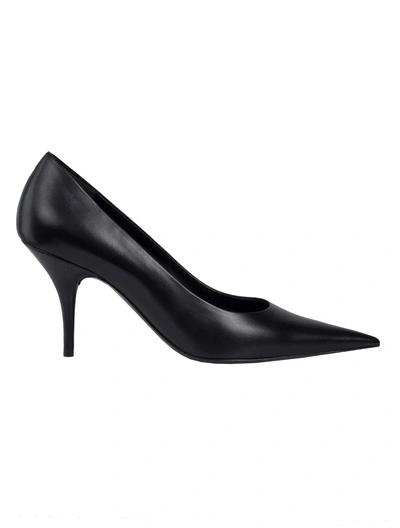 Shop Balenciaga Leather Pointed Pumps In Black