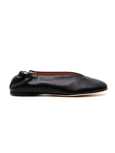 Shop Acne Studios Leather Flat Shoes In Black