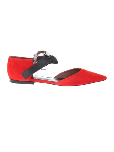 Shop Proenza Schouler Grommet D'orsay Shoes In Red