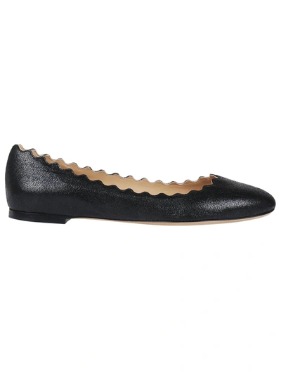 Shop Chloé Lauren Ballerina Flat Shoes In Black